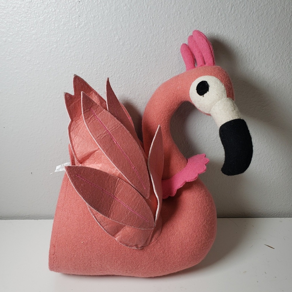 Target Brand‎ Pink Flamingo Plush Wall Art Cutesy Safari Nursery Decoration